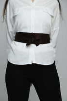 ميكا حزام عريض بفيونكة أمامية نسائي