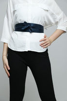 ميكا حزام عريض بفيونكة أمامية نسائي