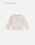 جينجرسنابس قميص بيبي ولادي بنمط عباية بنصف ياقة أبيض