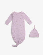 جينجرسنابس سالوبيت أطفال مواليد منقوش كم طويل وقبعة أرجواني