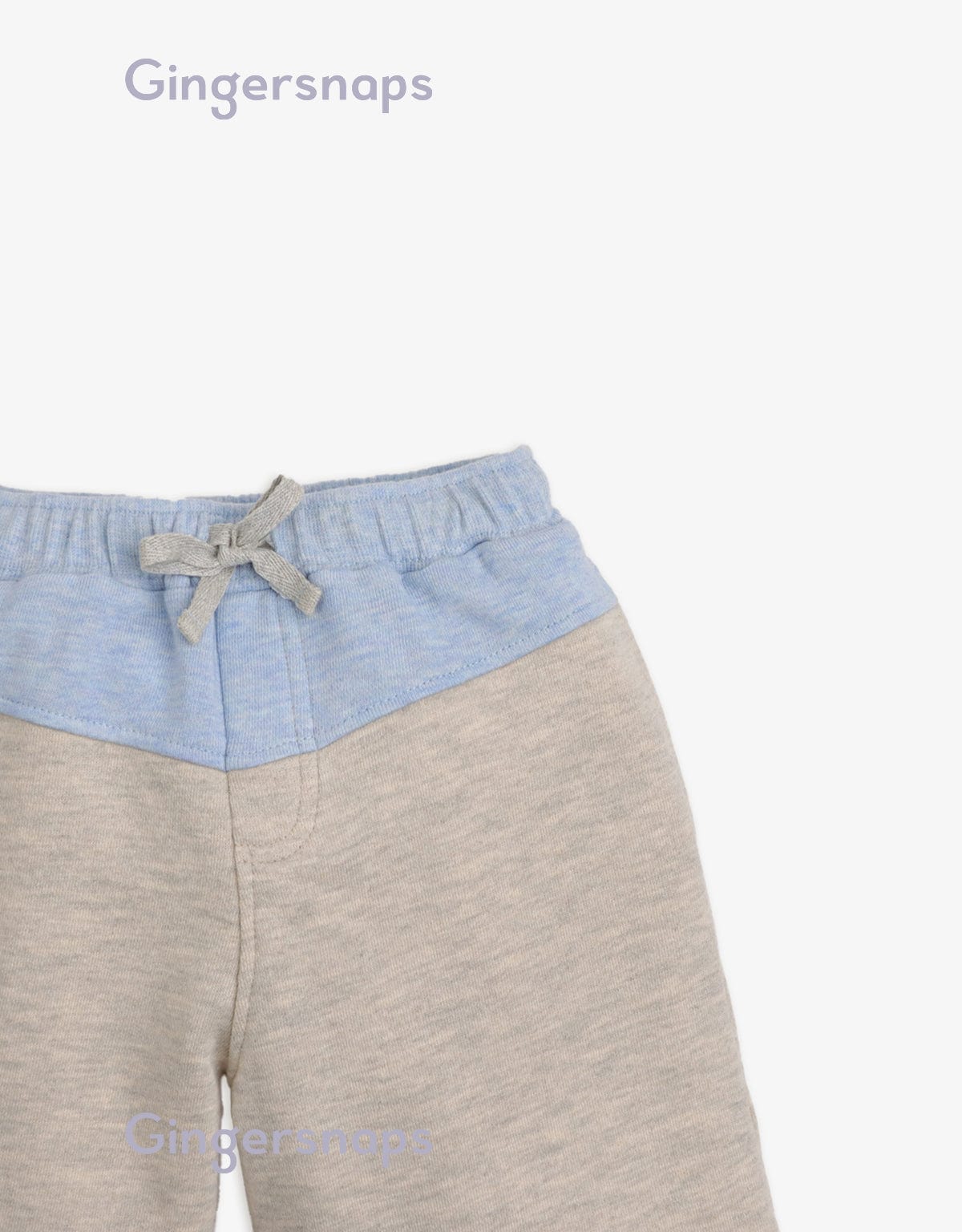 جينجرسنابس شورت ولادي قطن لونين برباط رمادي