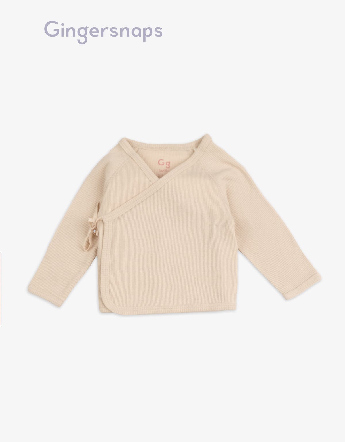 جينجرسنابس طقم مواليد سادة بلوزة ملفوفة وبنطلون وردي