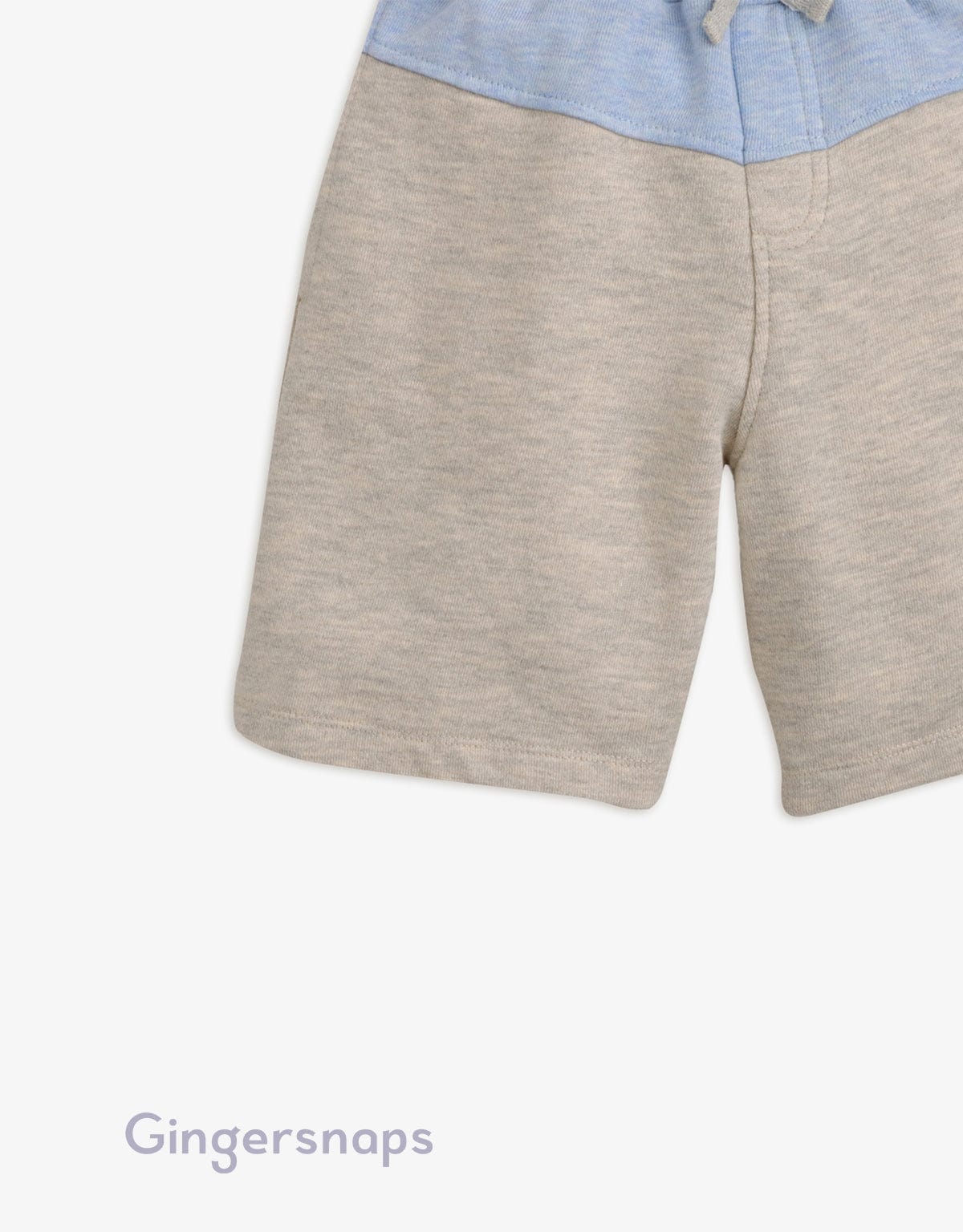 جينجرسنابس شورت ولادي قطن لونين برباط رمادي