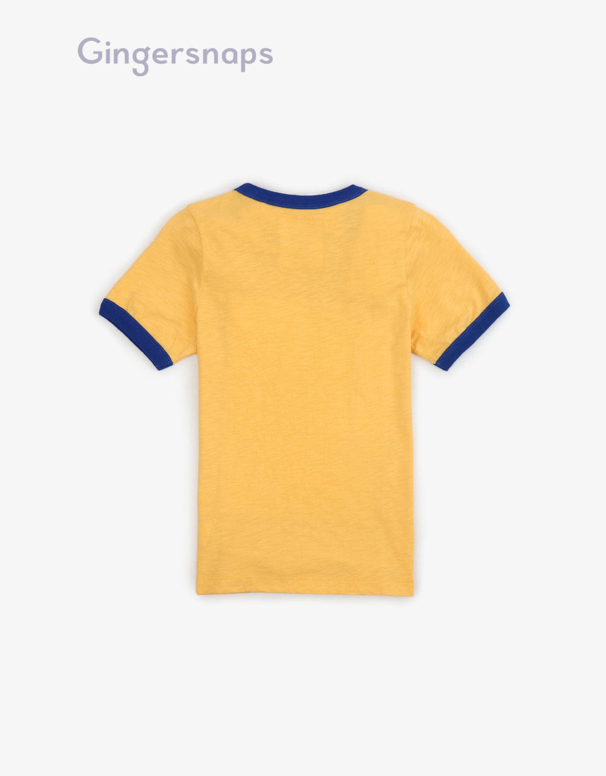 جينجرسنابس تي شيرت ولادي نص كم مطبوع أصفر