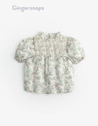 جينجرسنابس بلوزة مشجرة نص بطن كم قصير بف بناتي متعدد الألوان