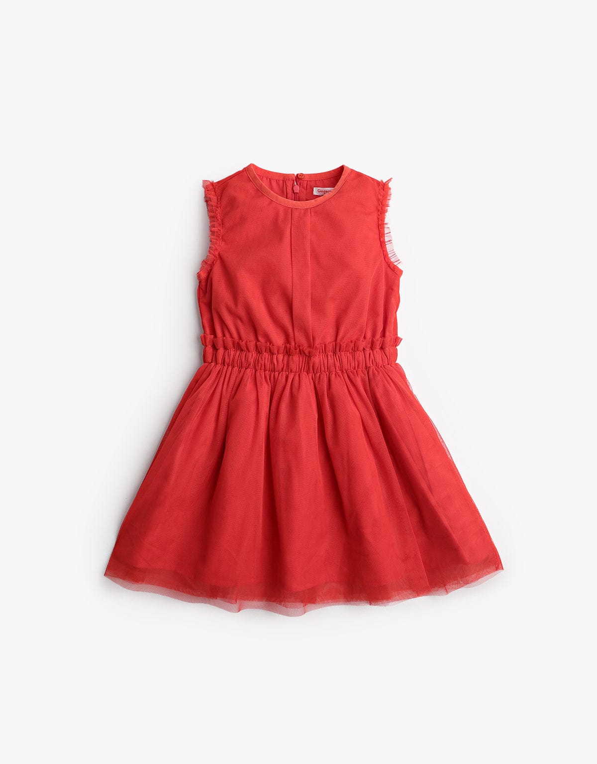 جينجرسنابس فستان كت مخصر مشجر مكشكش من أسفل بناتي أحمر