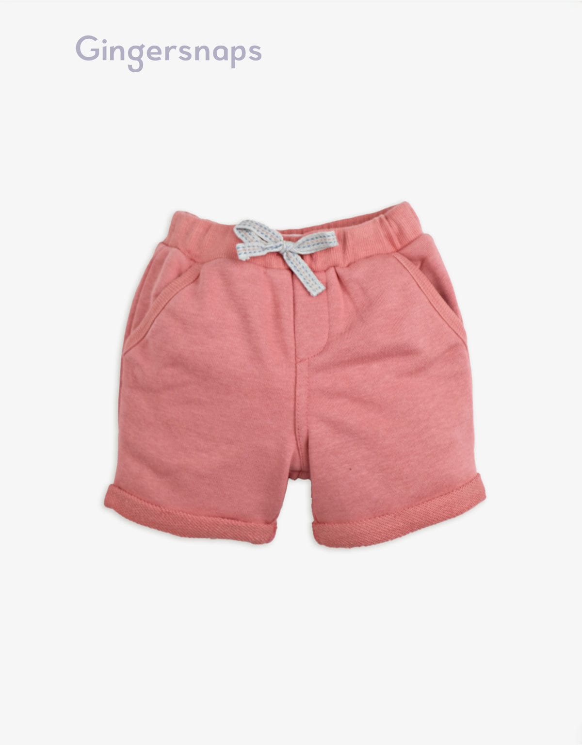 جينجرسنابس شورت بيبي ولاد قماشي سادة أحمر