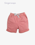 جينجرسنابس شورت بيبي ولاد قماشي سادة أحمر