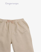 جينجرسنابس شورت ولادي سادة قصير برباط على الخصر البيج