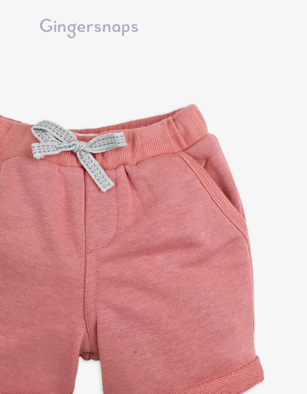 جينجرسنابس شورت بيبي ولاد قماشي سادة أحمر