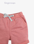 جينجرسنابس شورت بيبي ولاد قماشي سادة أحمر