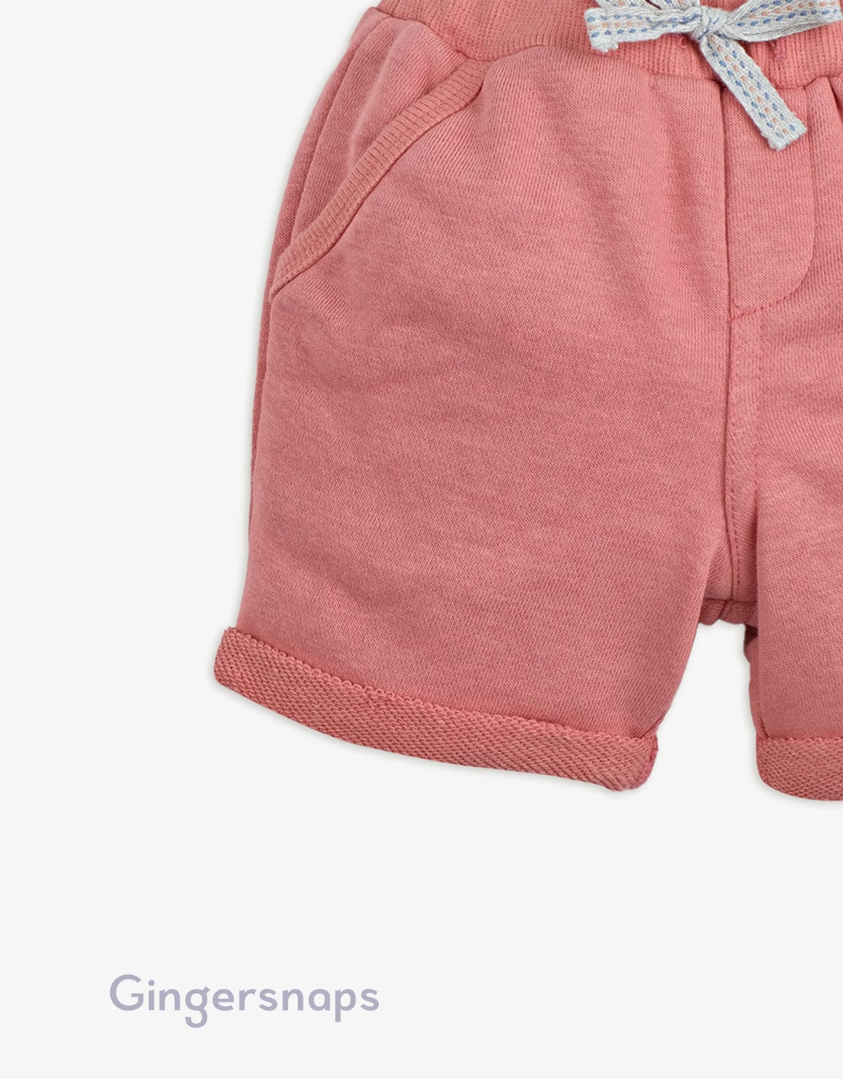 جينجرسنابس شورت بيبي ولاد قماشي سادة أحمر