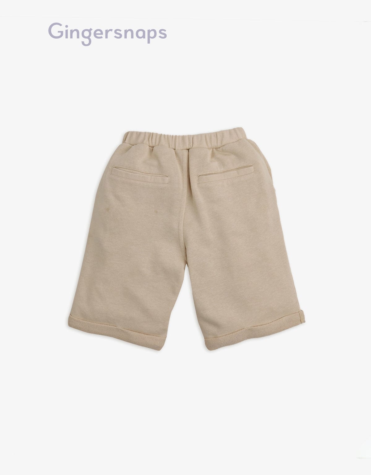 جينجرسنابس شورت ولادي سادة قصير برباط على الخصر البيج