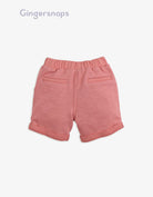 جينجرسنابس شورت بيبي ولاد قماشي سادة أحمر