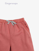 جينجرسنابس شورت ولادي سادة برباط على الخصر أحمر